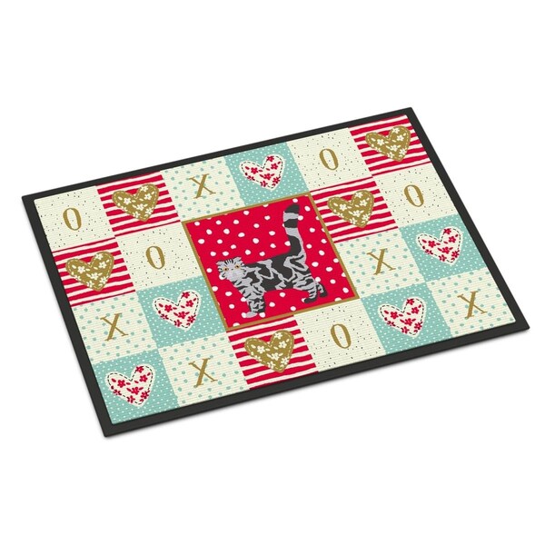 Carolines Treasures 24 x 36 in. Foldex Exotic Fold No.1 Cat Love Indoor or Outdoor Mat CK5618JMAT - main
